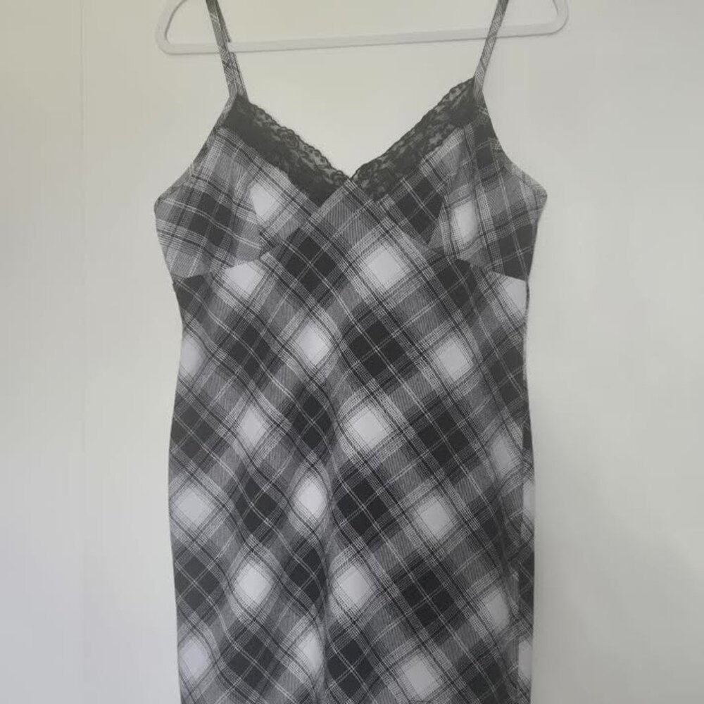 Plaid Black and White Dress